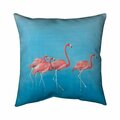 Begin Home Decor 26 x 26 in. Four Flamingos-Double Sided Print Indoor Pillow 5541-2626-AN207